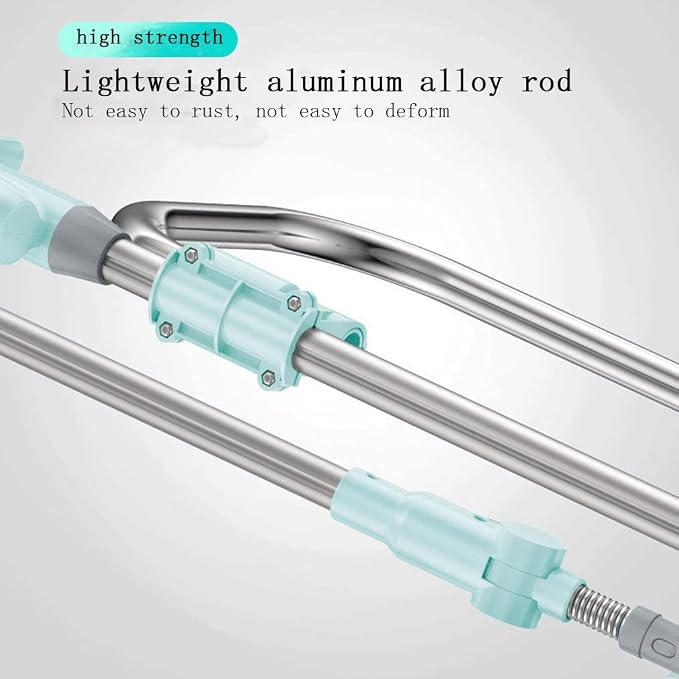 Window Cleaner Tool Kit with Telescopic U Shaped Pole,Squeegee for Window Washing,Water Sprayable,Rotatable Cleaning Head,Clean Inside and Outside Windows Without Leaving Dead Ends