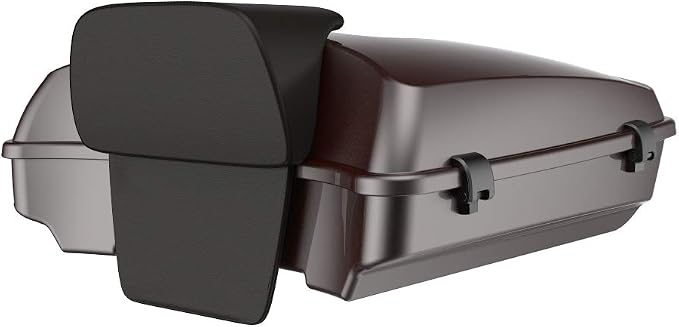 Advanblack Road Glide Tour Trunk Pack Sumatra Brown Razor Tour Trunk Pack Backrest Pad for '97-'25 Harley Touring Road King Street Glide Electra Glide CVO models
