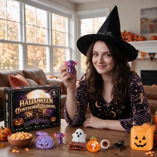 8Pcs Halloween Squeeze Toys Taba Fidget Sensory Squshies Toy Set