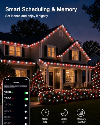 157FT 200LED Smart C9 Christmas Lights Outdoor, RGBW String Light for House
