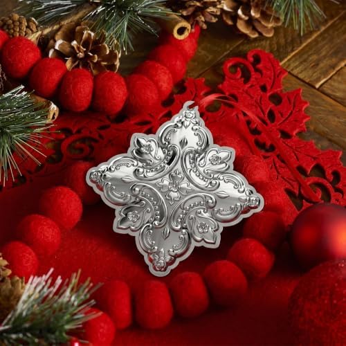 Wallace Sterling Silver Grande Baroque Snowflake Ornament 2026-29th Edition Annual Collectible, Handcrafted in USA, Comes with Gift Box, Ribbon and Velvet Pouch