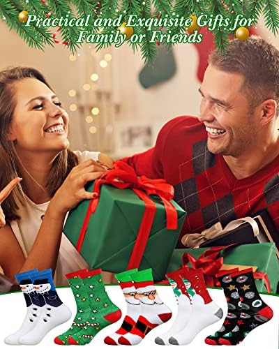 Vabean 60/120 /200 Pairs Christmas Socks Bulk for Adults