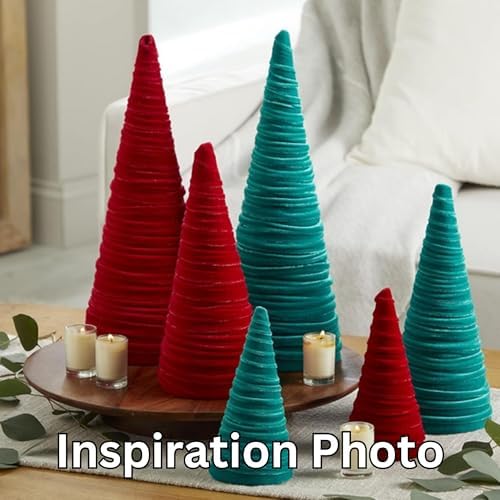 Your Heart's Content Red Velvet Trees, Set of 3 (Red)