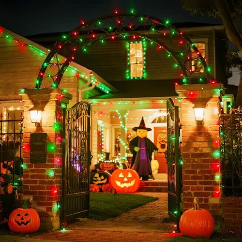 JMEXSUSS 168ft 600 LED Red to Green Halloween Lights Outdoor Indoor