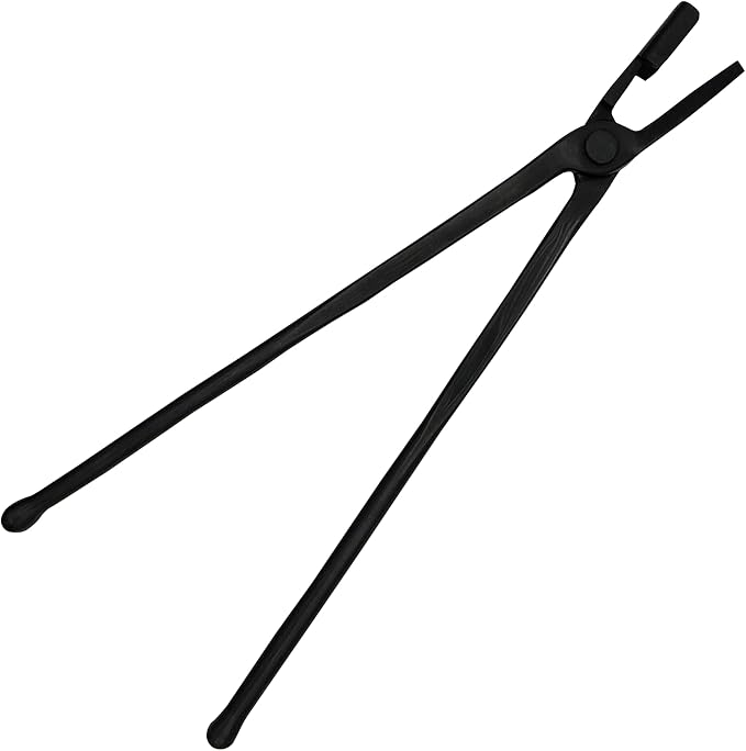 Box Jaw Blacksmith Tongs (16", Black) - Blacksmith Tools and Forging Tools for Beginner & Professional Blacksmithing - Durable Steel, Ergonomic Grip and Versatile