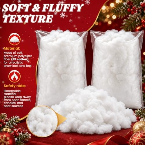 Christmas Decoration Fake Snow, Artificial White Clouds for Christmas Tree