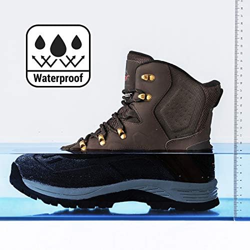 NORTIV 8 Men's Waterproof Hiking Winter Snow Boots