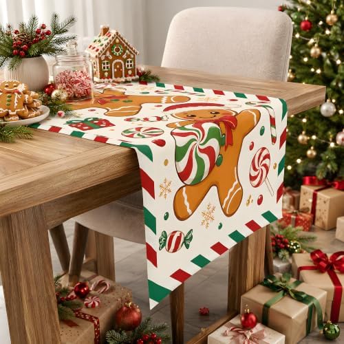 Christmas Decorations - Gingerbread Man Christmas Table Runner