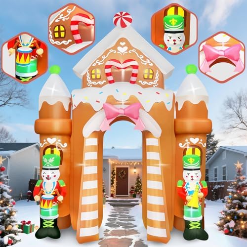 Kalolary 12FT Christmas Inflatable Archway Outdoor Decorations