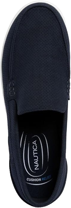 Nautica Men's Slip-On Loafers Casual Moc Toe Sneakers Boat Shoes Slipper for Men – Lightweight & Comfortable - Derwin