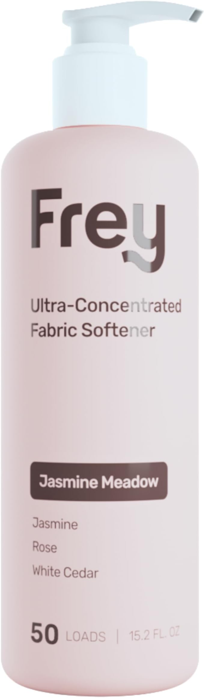 FREY Natural Liquid Fabric Softener and Conditioner | HE Laundry Softener for All Machines | Plant-Powered Eco Friendly Formula | 1-Pack, Jasmine Rose