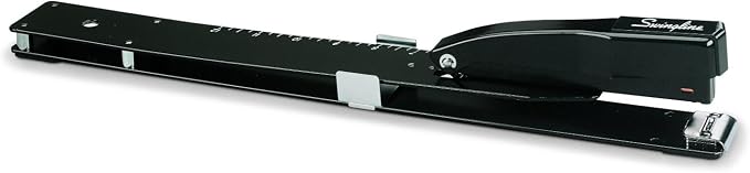 Swingline Long Reach Stapler, 20 Sheet Capacity, Jam Free, 12" Reach, Metal, Black (S7034121P)