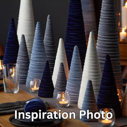 Your Heart's Content Set of 3 Velvet Trees Silver, Modern Valentine Tree Tabletop, Elegant Holiday Entryway, Winter Home Centerpiece, Artisan Farmhouse Accent, Cozy Gift for (Silver)