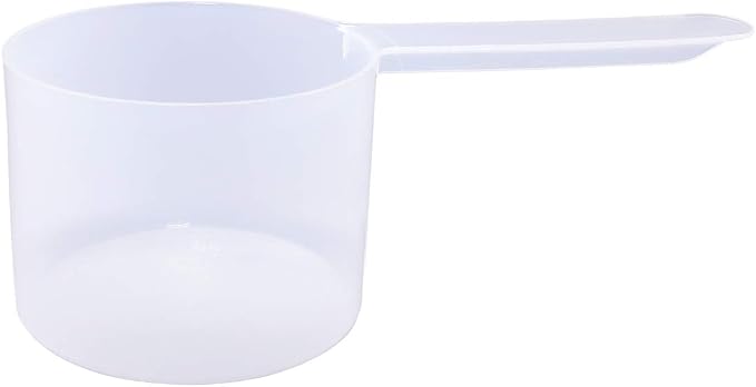 90cc Long Handle Measuring Scoop (6 Tablespoon / 3 oz / 90mL) - Heavy-Duty Plastic Spoon for Powders, Protein, Coffee, and Pet Food, 100-Pack