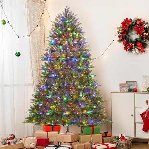 Garvee 7.5ft Artificial Christmas Tree Prelit, PVC Xmas Tree