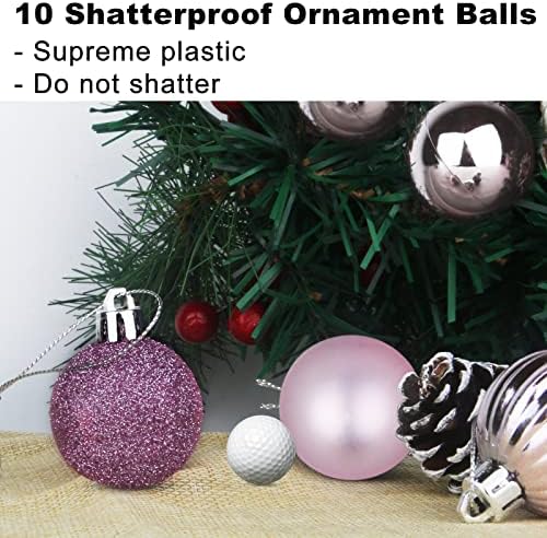 Lavender Purple 3.2" Large Christmas Balls - Christmas Tree Decoration Ornaments Shatterproof Hanging Balls for Birthday Halloween Holiday Wedding Decorations Set of 10pcs