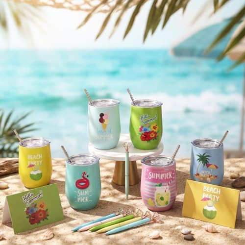 Patelai 36 Pcs Hawaiian Theme Gift Set for Men Women