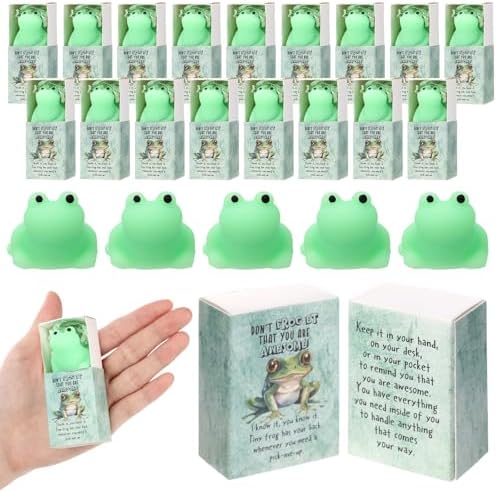 24 Sets Positive Gift Frog Toy with Support Box You are Awesome Party Favor