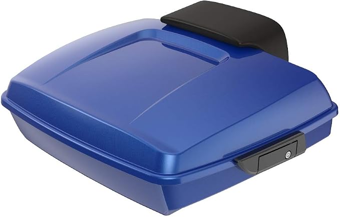 Advanblack Road Glide Tour Trunk Pack Blue Max Razor Tour Trunk Pack Backrest Pad for '97-'25 Harley Touring Road King Street Glide Electra Glide CVO models
