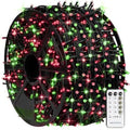 TW SHINE Red and Green Christmas Lights, 1000 LED 328FT Christmas Tree Lights Plug in with 8 Modes, Remote Waterproof Xmas String Lights Outdoor Indoor Decorations for House Yard Decor, ‎HB-500CO