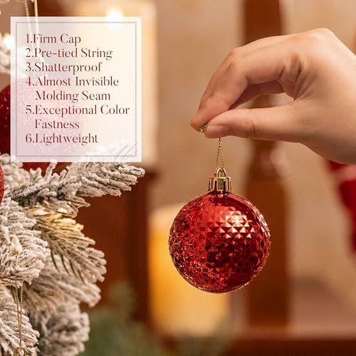Valery Madelyn 50ct Christmas Tree Decorations Ball Ornaments 2 Inches