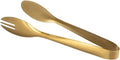 Stainless Steel Serving Tongs, Elegant Table Tongs for Dining (Matte Gold)