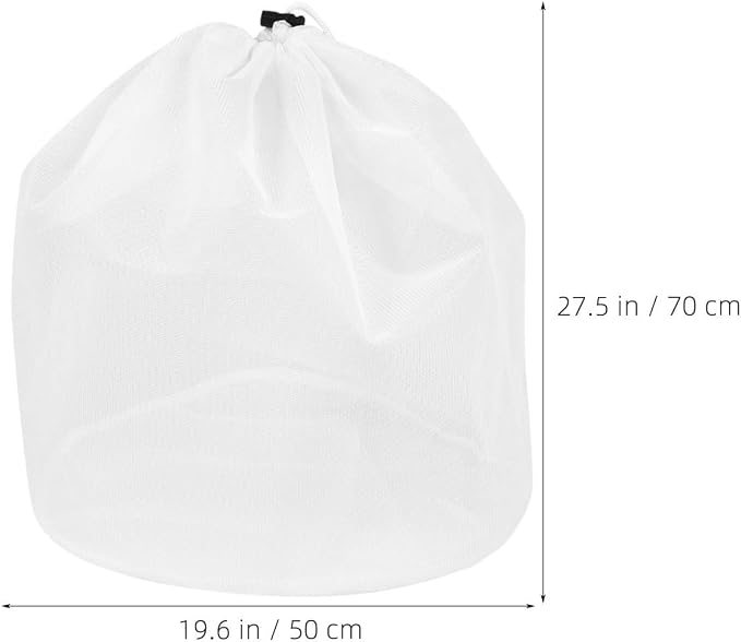 Toddmomy 10pcs Reusable Mesh Laundry Bags with Drawstring Closure 27.6x20in Polyester Clothes Washing Machine Net Organizer for Delicate Socks and Everyday Clothing Multi-purpose Laundry