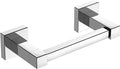 FORIOUS Toilet Paper Holder Wall Mount, Stainless Steel Rustproof Double Post Pivoting Tissue Roll Holder for Bathroom, Commercial Toilet Paper Dispenser (Chrome, Square)