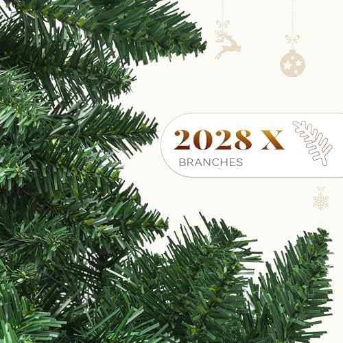 YITAHOME 9ft Green Spruce Artificial Christmas Tree with 2028 Branch Tips