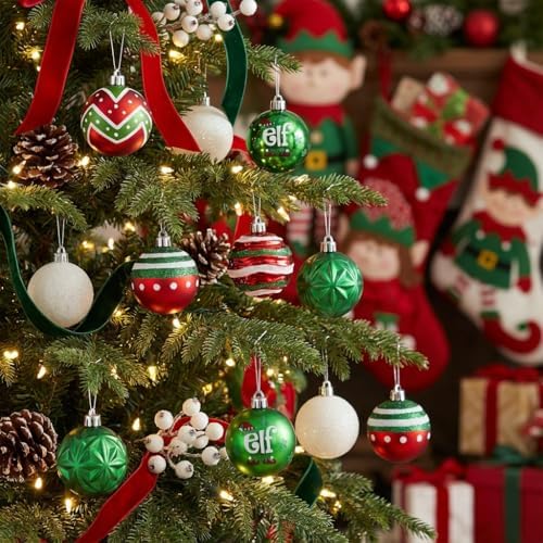 Valery Madelyn 30ct Christmas Ball Ornaments Tree Decorations Set 2.36 Inch