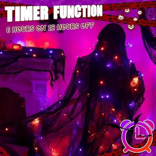Ollny 300 LED Halloween Lights, 100FT Outdoor Halloween String Lights