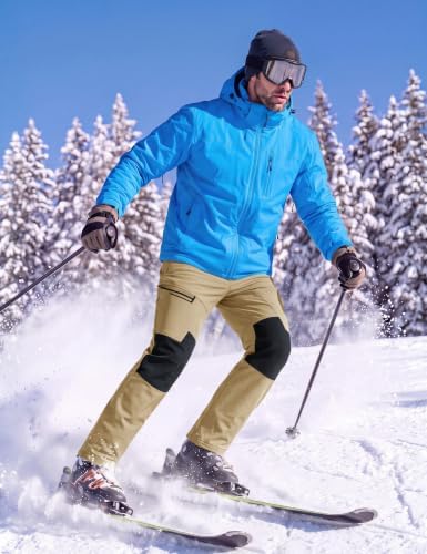 MAGCOMSEN Men's Snow Ski Winter Pants Waterproof Hiking Fleece Lined Pants
