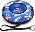 48'' Heavy Duty Snow Tube with Canvas Cover, Snow Sleds for Kids & Adults