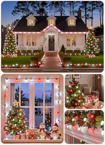 Vintage Christmas Lights Outdoor, 100Ft C9 String Lights with 100 LED Bulbs