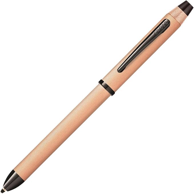 Cross Tech3+ Refillable Multi-Function Ballpoint Pen with Stylus, Medium Ballpen And Pencil, Includes Premium Gift Box - Brushed Rose Gold