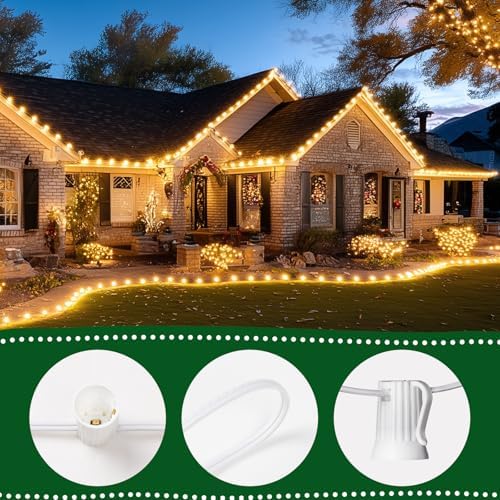 Minetom C9 Christmas Lights Outdoor, 100FT String Lights with 100 Bulbs