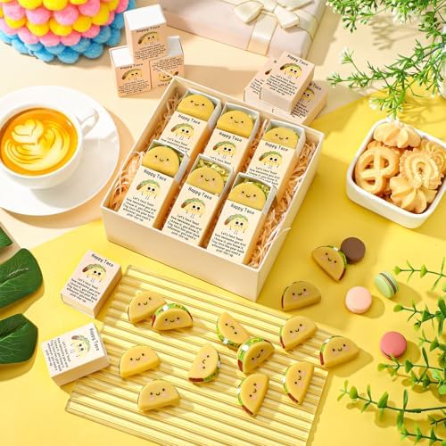 48 Sets Positive Gifts Taco Mexican Party Favors with Boxes