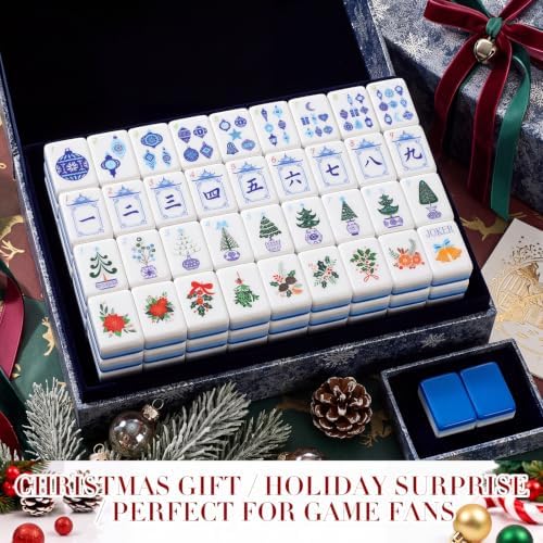 160 Pcs Christmas American Mahjong Tiles Set Fourth Layer