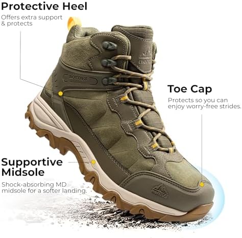 NORTIV 8 Men's Waterproof Lightweight Hiking Boots