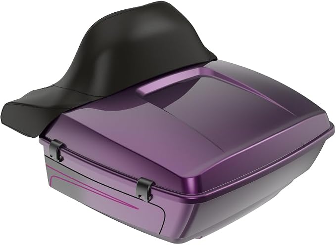Advanblack 2025 RG Tour Trunk Pack Poison Berry King Tour Trunk Pack+Wrap-Around Backrest Pad Fits For Harley Touring CVO Road King Street Glide Electra Glide Ultra Limited 1997-2025
