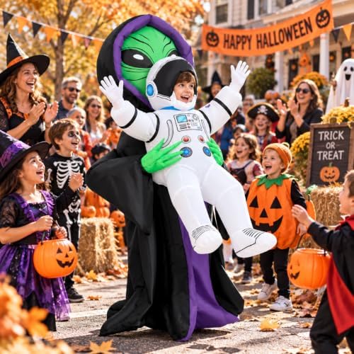 GOOSH Alien Costume Halloween Inflatable Costume for Kids Boys Girls Blow up for Parade Party Cosplay