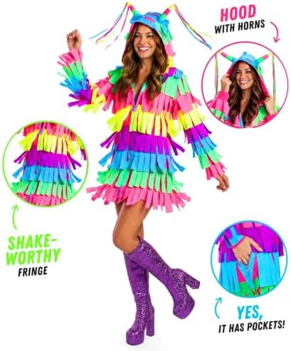 Tipsy Elves Women's Halloween Costume - Hooded Long Sleeve Dress