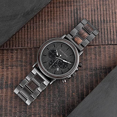 2win Engraved Wooden Watch for Boyfriend My MAN Fiancé Husband Customized Personalized Wood Watches for Men Birthday Anniversary Personalized Watch