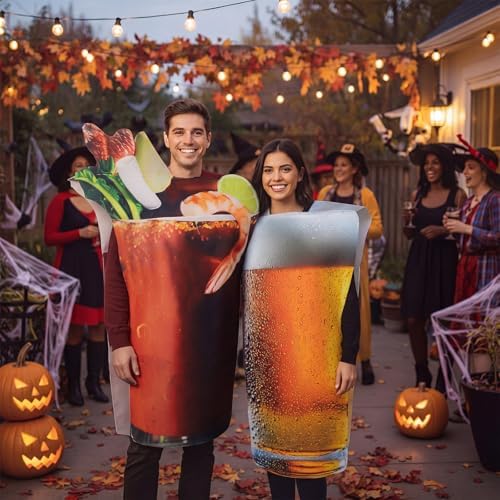 HooLing 2 Pcs Halloween Couples Costumes for Adult