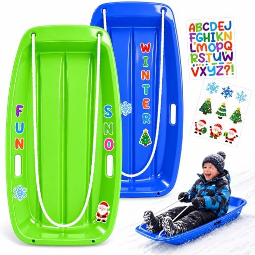 Snow Sled for Kids and Adult, Downhill Sprinter, Heavy Duty Toboggan Sled