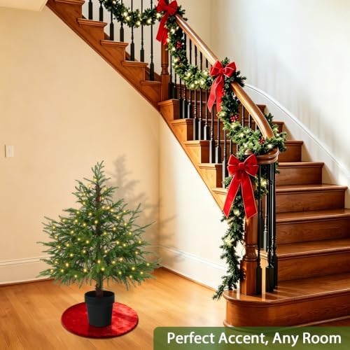 3FT Pre-Lit Artificial Norfolk Pine Christmas Tree, Holiday Décor