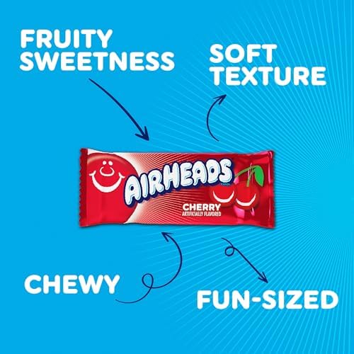 Airheads Mini Candy Bars, Taffy Variety Pack, 5 lb Bag