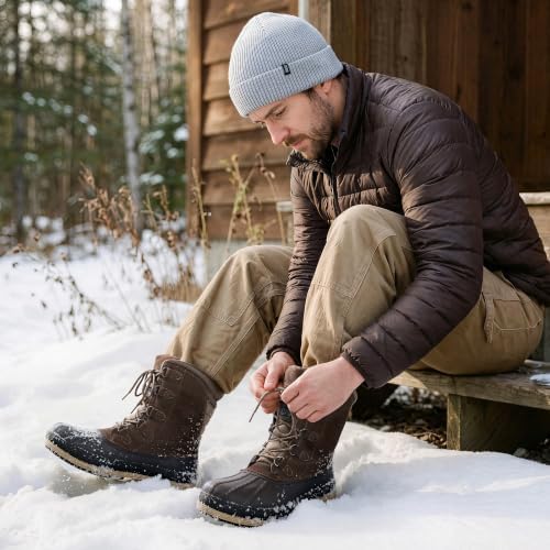 NORTIV 8 Men's Waterproof Winter Snow Boots