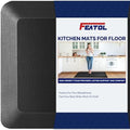 FEATOL Anti Fatigue Mat for Standing Desk & Kitchen Floor, 9/10 Extra Thick
