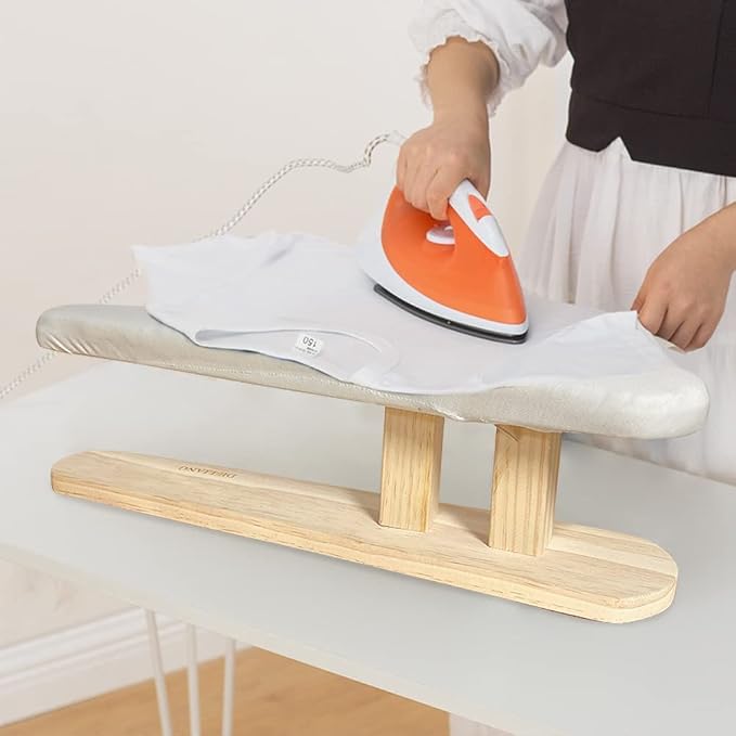 Padded Chest & Sleeve Tailor Ironing Board Long with Wooden Base for Household Tools, Tailor Dress Forms, Sewing and Tailoring Studio
